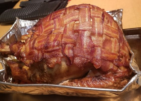 Melody’s Bacon Wrapped Smoked Turkey